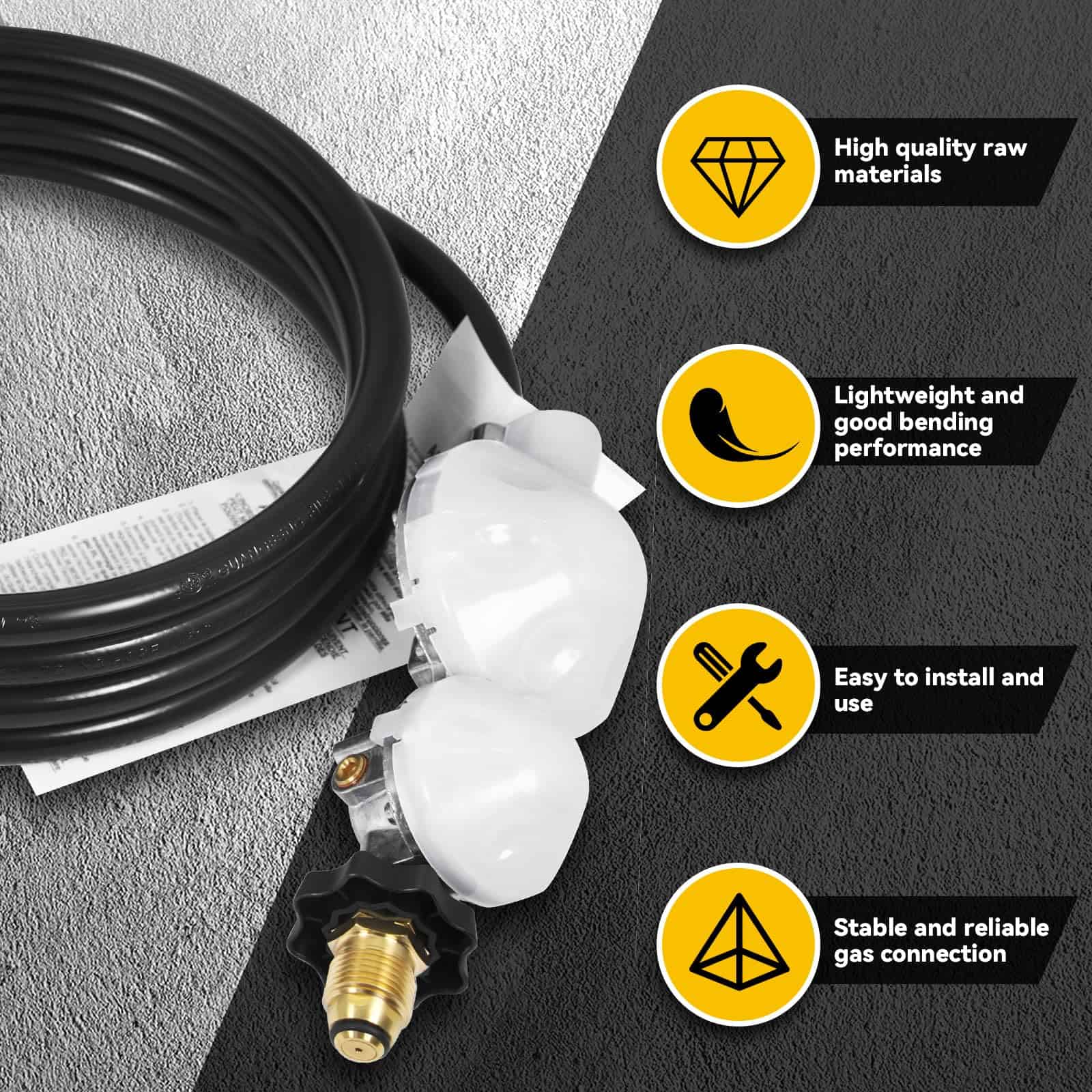 Manguera de propano de 12 pies F273684 compatible con - Imagen 3