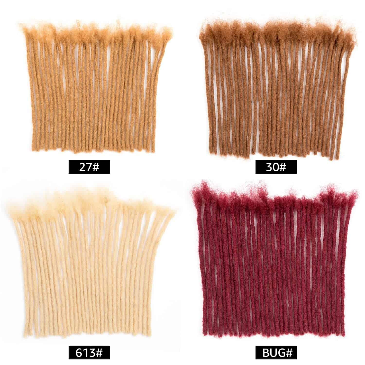 Extensiones de rastas de pelo humano real de 0,6 cm y 0,8 - Imagen 5