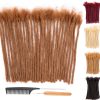 Extensiones de Dreadlocks de Pelo Humano Real 100% de 0.6