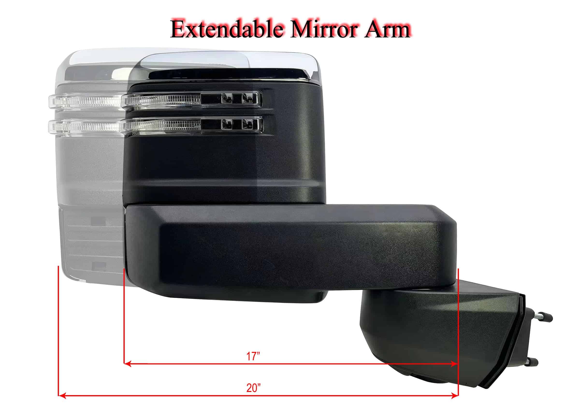 Espejo de remolque lateral derecho del pasajero con - Imagen 4