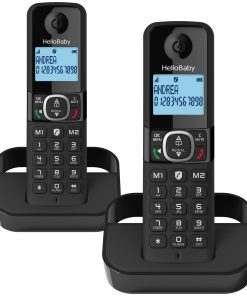 Teléfono inalámbrico Hellobaby DECT 6.0 con 2 Handsets,