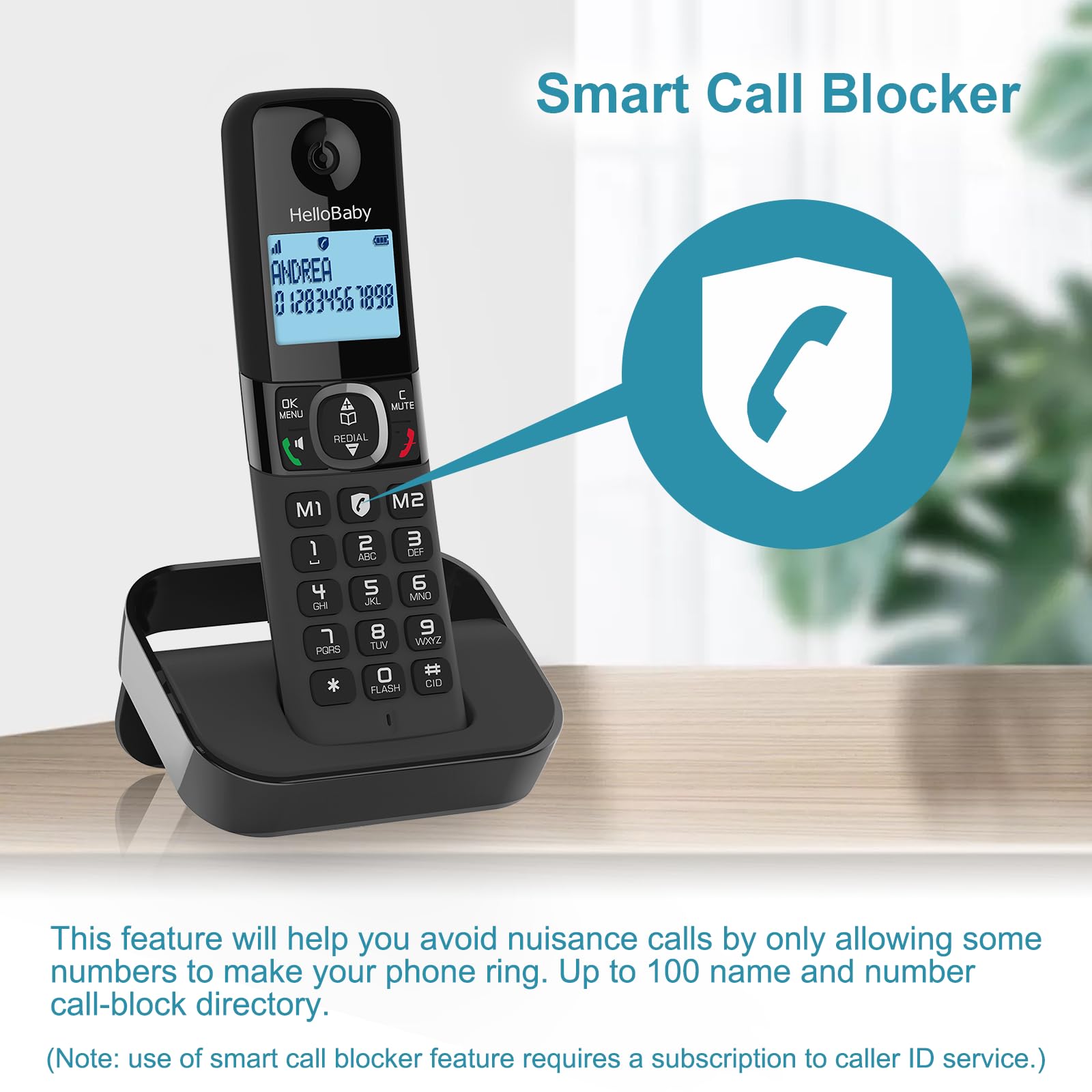 Teléfono inalámbrico digital Hellobaby HB2688-3 DECT 6.0, - Imagen 8