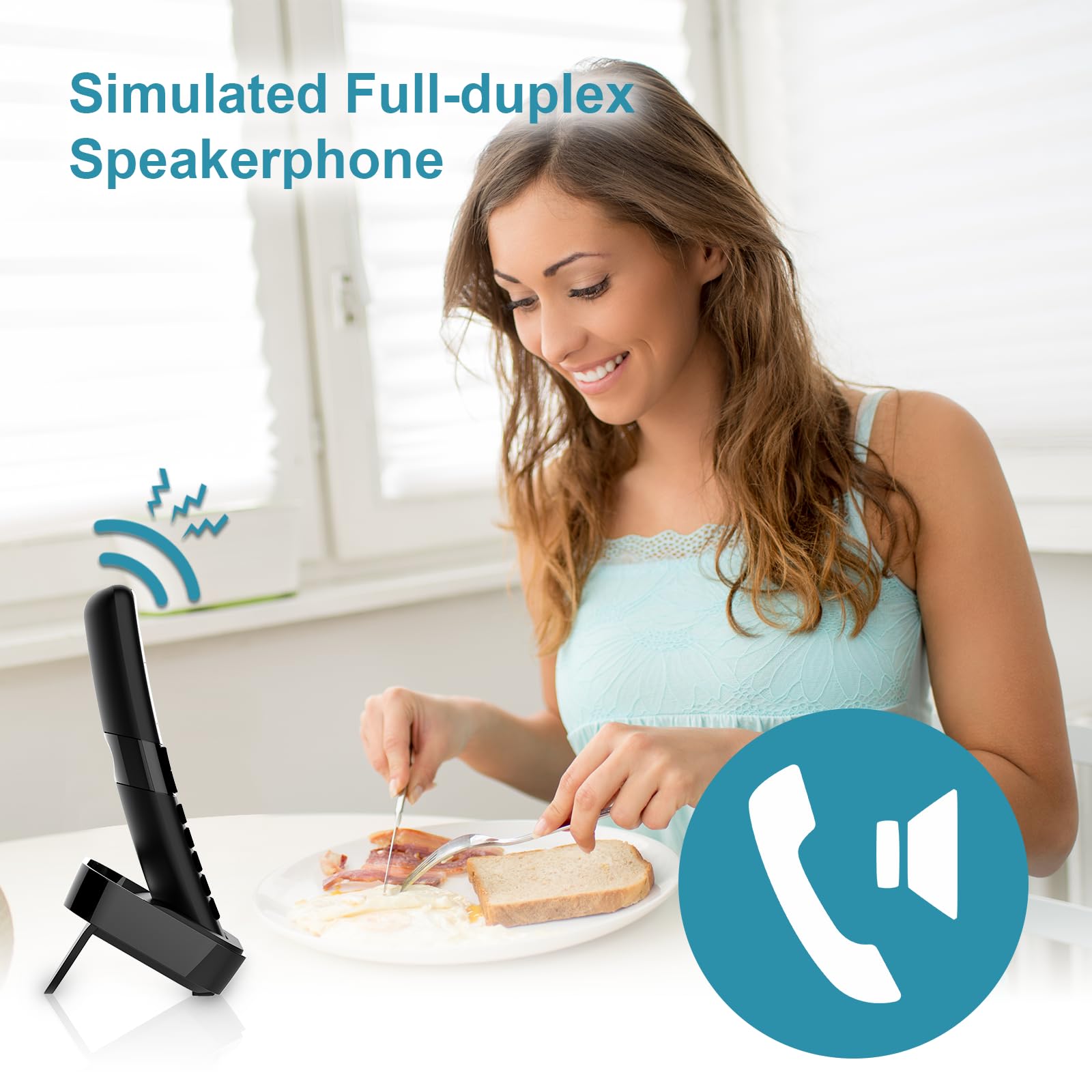 Teléfono inalámbrico digital Hellobaby HB2688-3 DECT 6.0, - Imagen 5