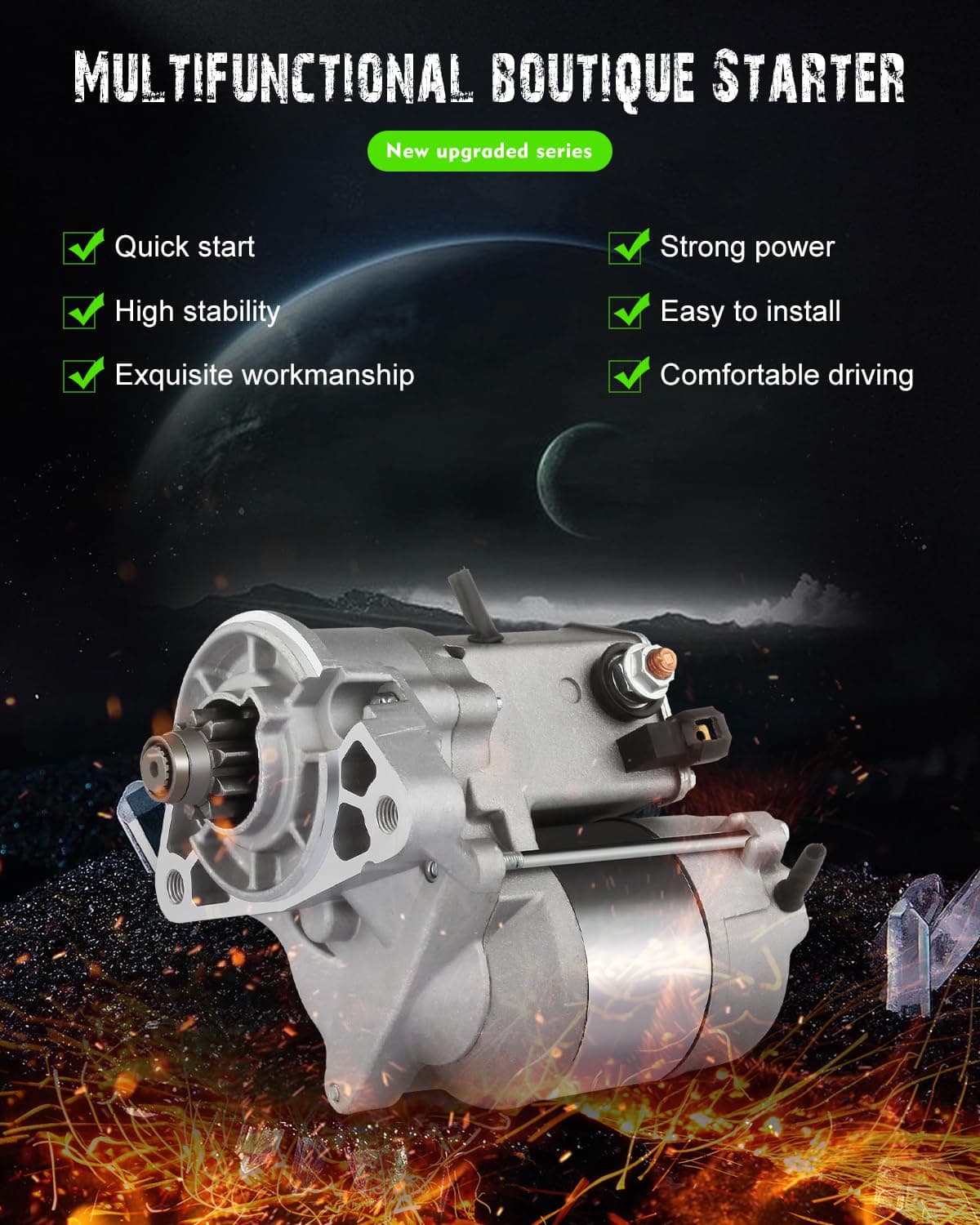 Motor de Arranque SCITOO 17668N 228000-3740 para TOYOTA - Imagen 3