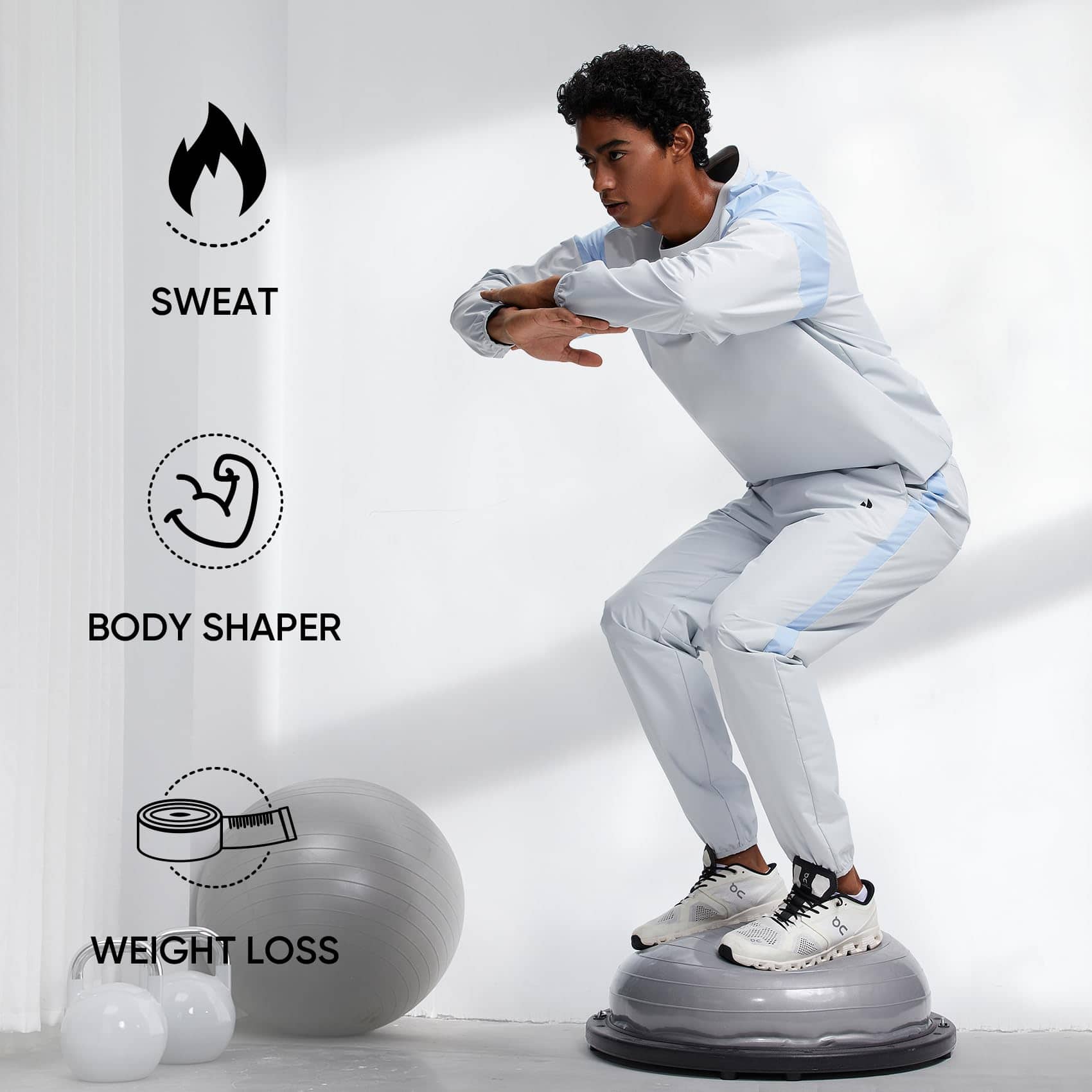 Traje de Sauna HOTSUIT para Hombres, Sudaderas y Pantalones - Imagen 5