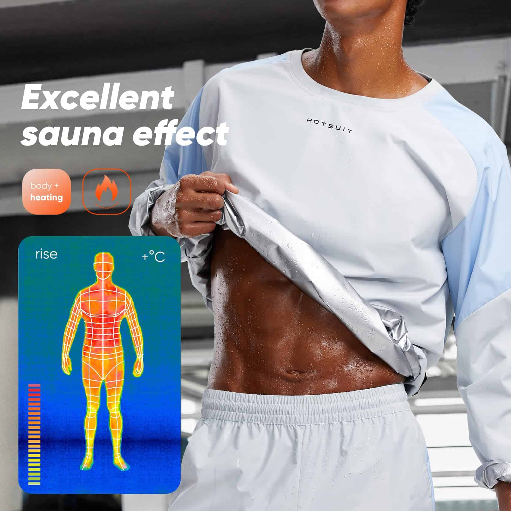 Traje de Sauna HOTSUIT para Hombres, Sudaderas y Pantalones - Imagen 4