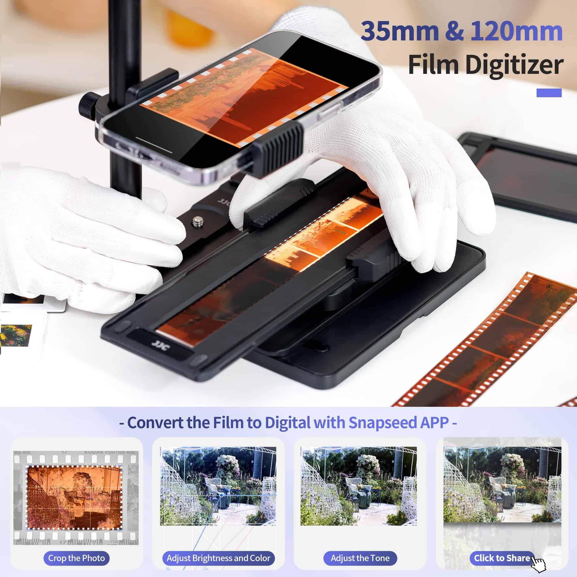 Escaner de Película Móvil JJC Convierte Película de 35mm y - Imagen 3