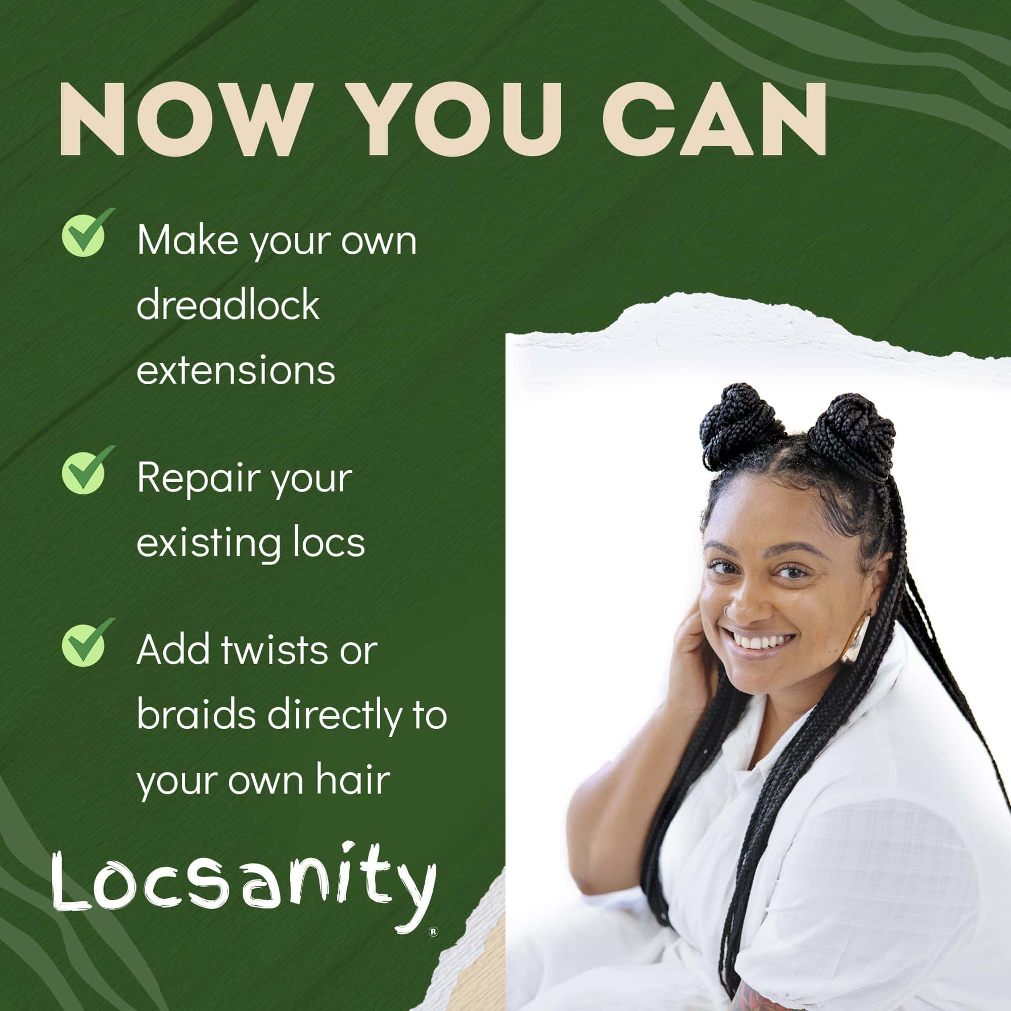 Locsanity Afro Kinky 100% Cabello Humano Natural Grueso - - Imagen 4