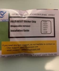 Sticker de Reinicio de Fusor de la Serie -1x Fuser Reset Chi