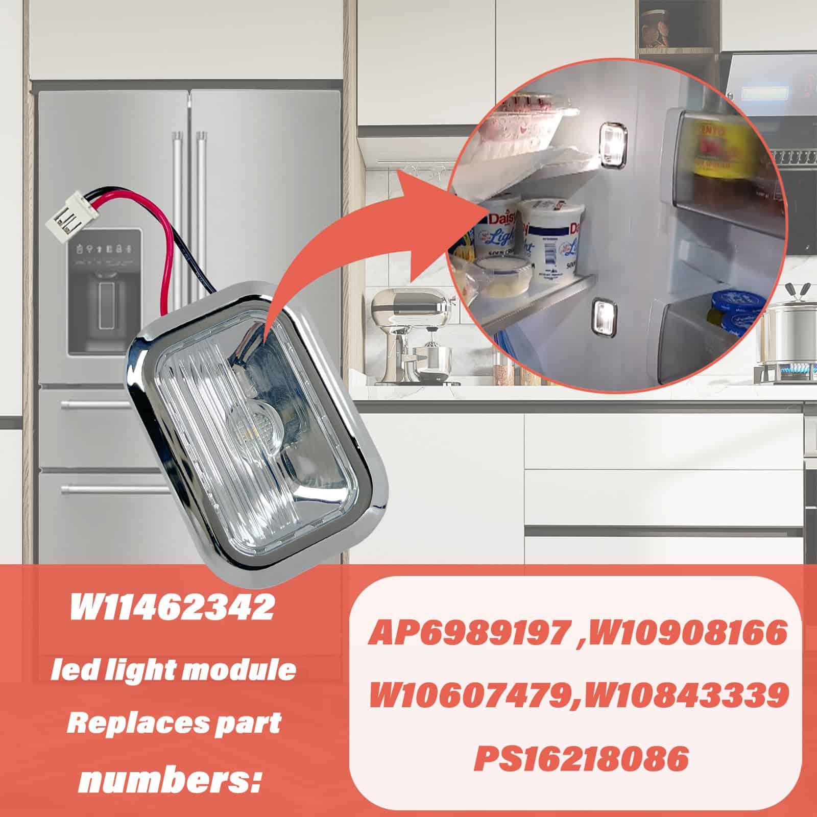 Módulo de LED de repuesto para refrigerador W11462342 para - Imagen 5