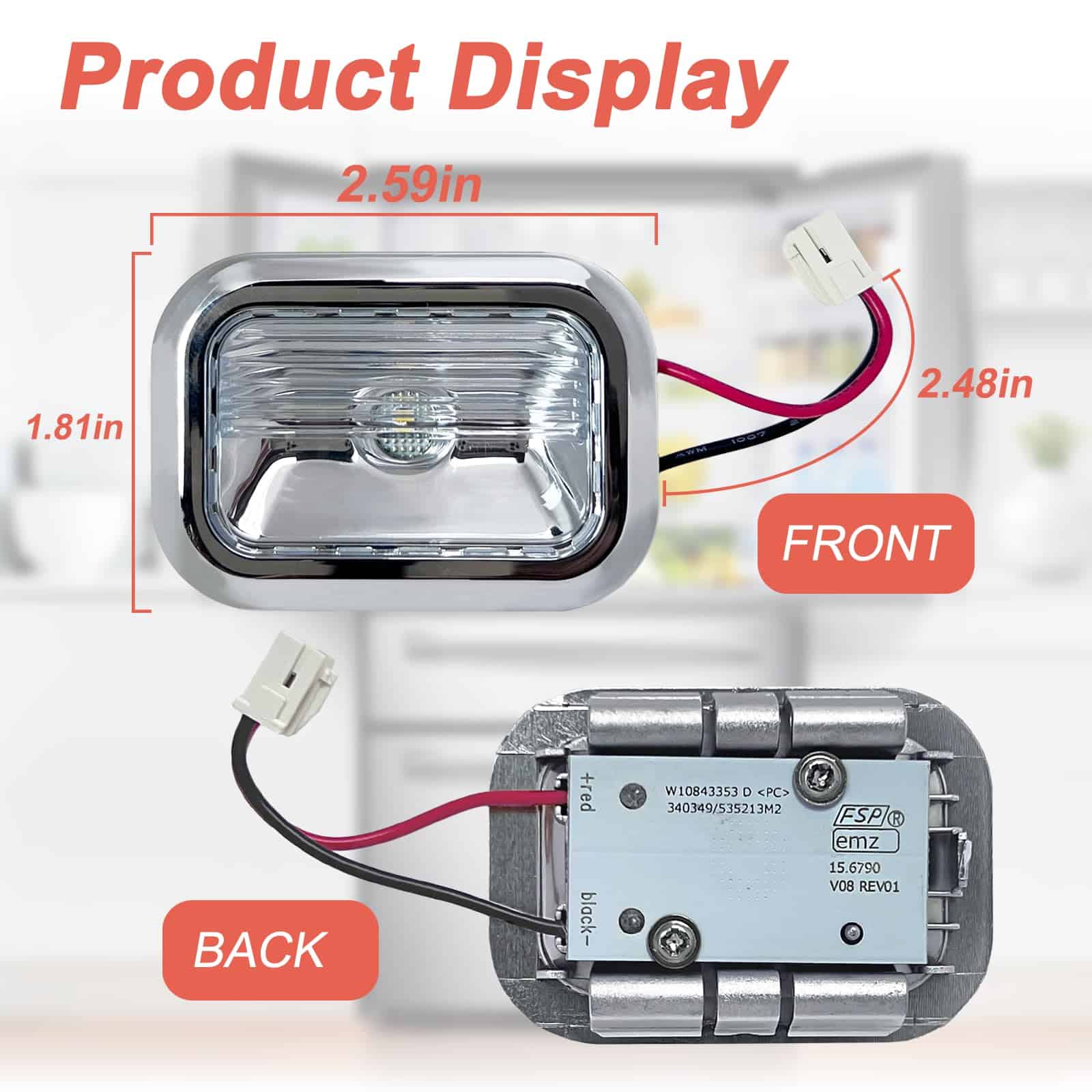 Módulo de LED de repuesto para refrigerador W11462342 para - Imagen 3