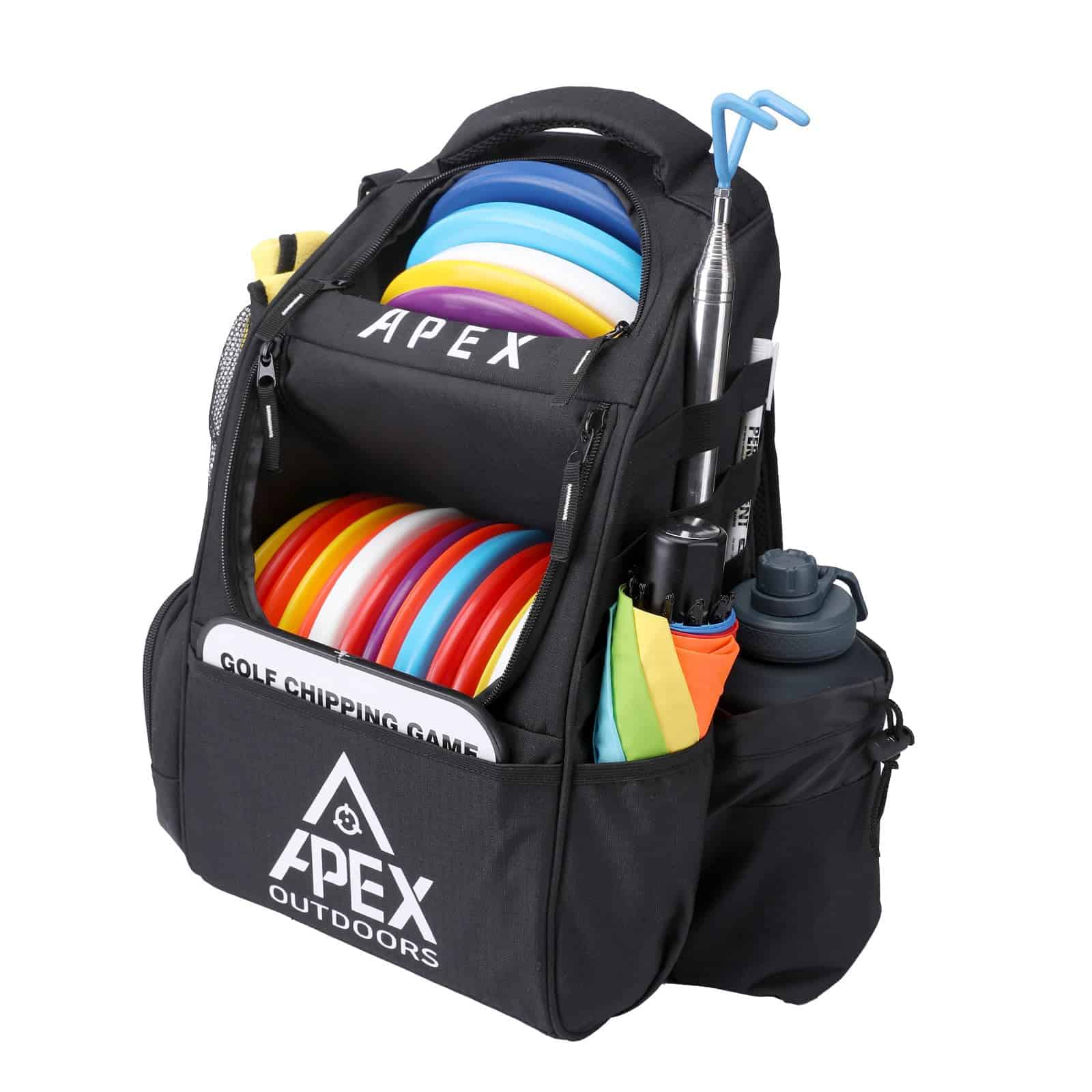 Mochila de Disc Golf Apex Outdoors, Amplia capacidad para