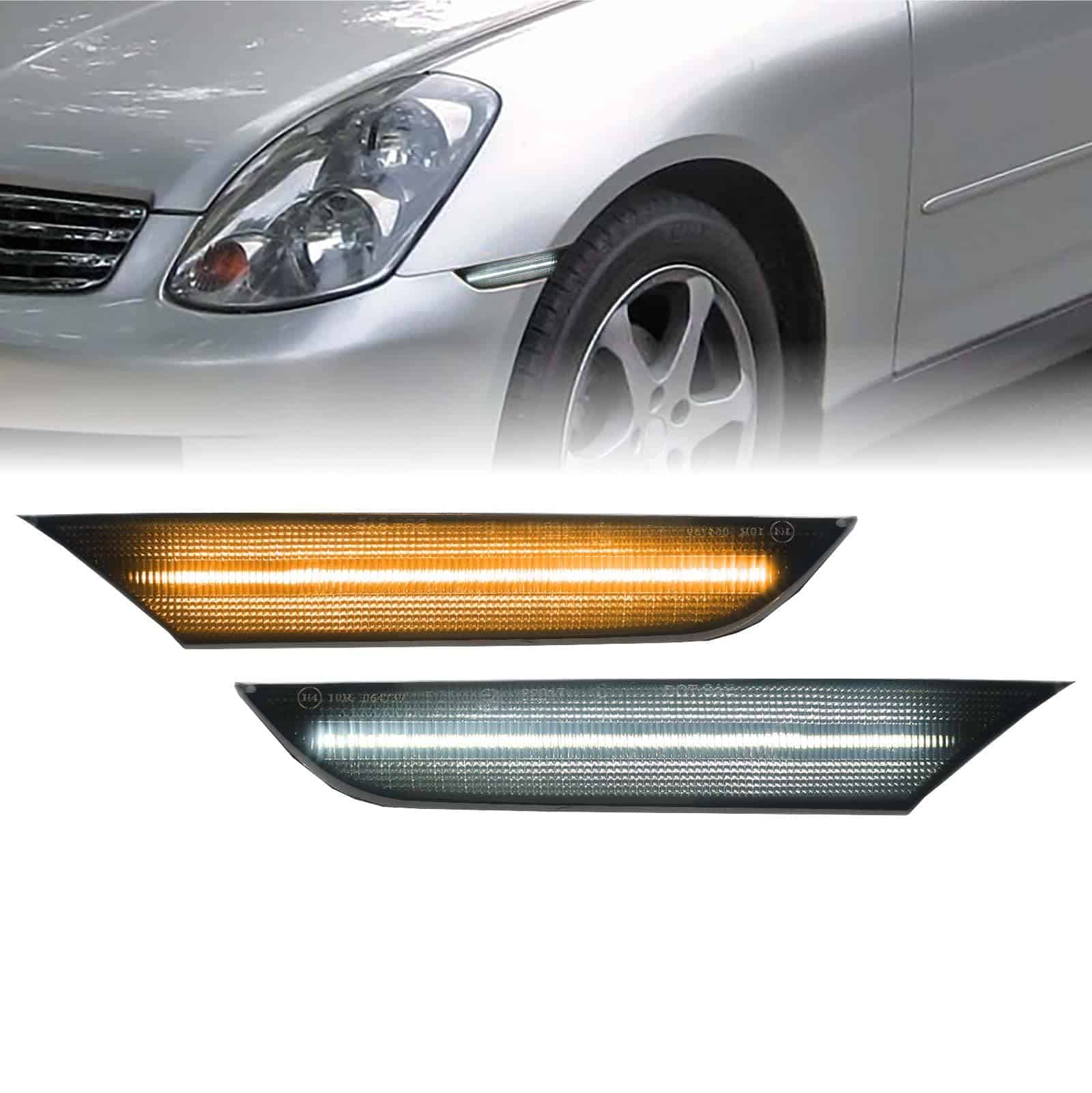 Luz de Marcador Lateral LED Blanco y Ámbar Secuencial de