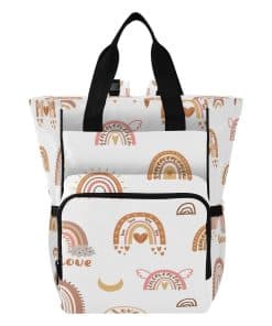 Mochila de pañales BOESI Boho Rainbow, Bolso de mamá,