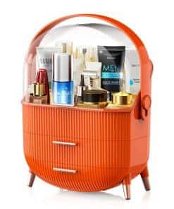 Organizador de maquillaje en forma de huevo para tocador,