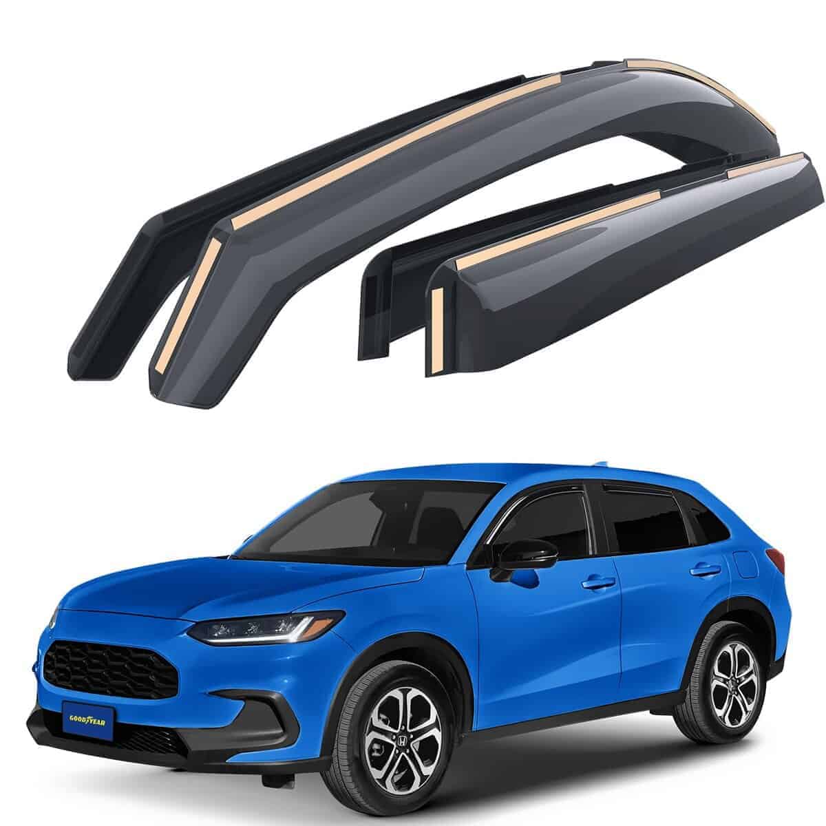 Deflectores de ventanas irrompibles -Humo Premium