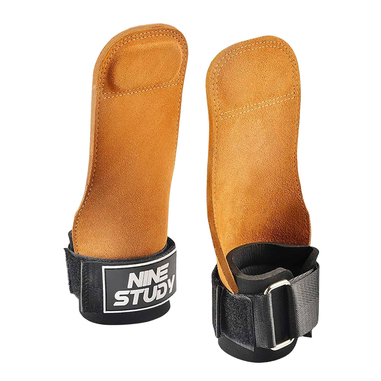 NINE STUDY Muñequeras para Levantamiento -Brown