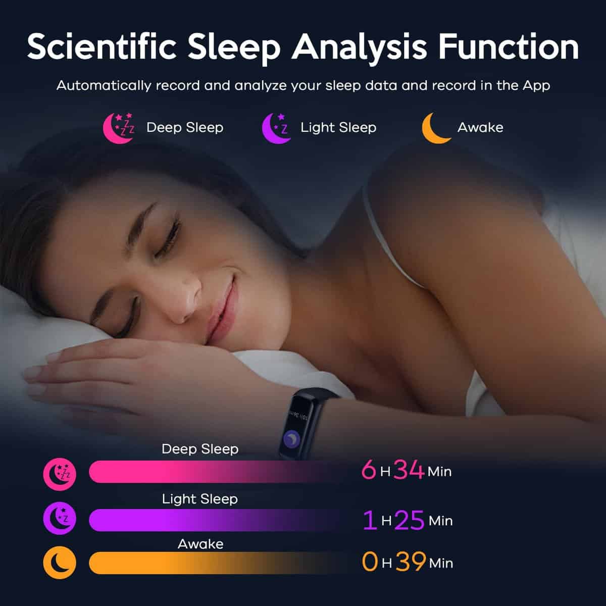 Reloj Inteligente Rastreador de Actividad -Negro - Imagen 5