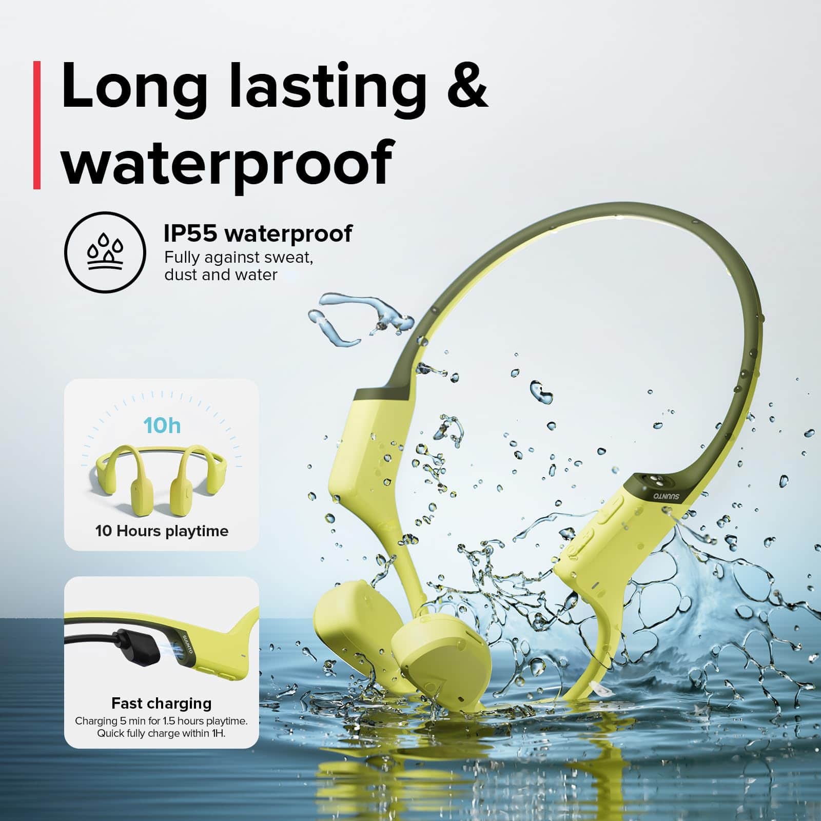 Audífonos Deportivos de Conducción Ósea SUUNTO Sonic, - Imagen 5