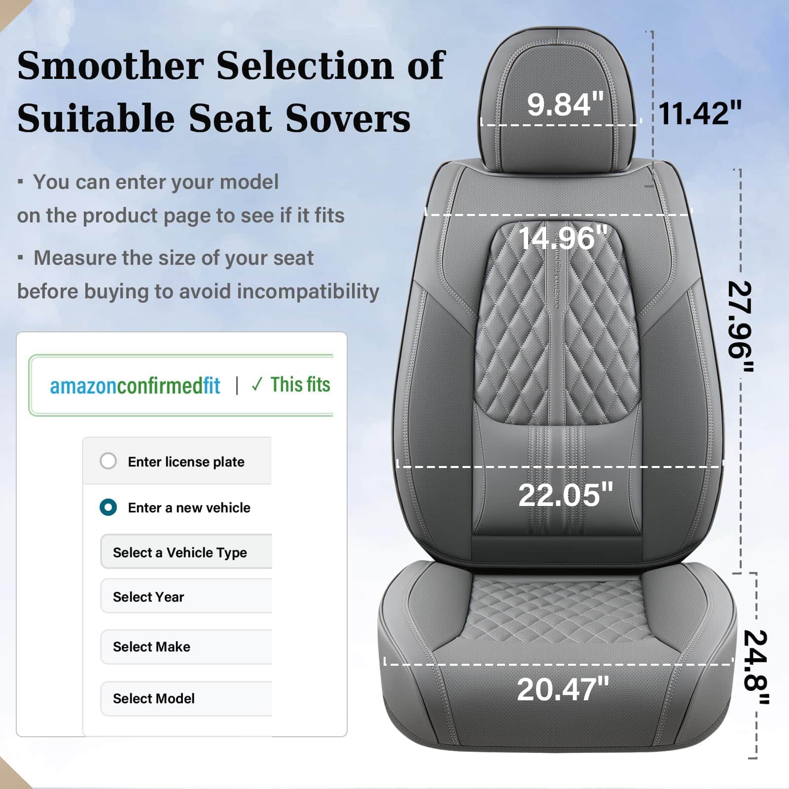 Juego Completo de Fundas para Asientos de -Gris - Imagen 7