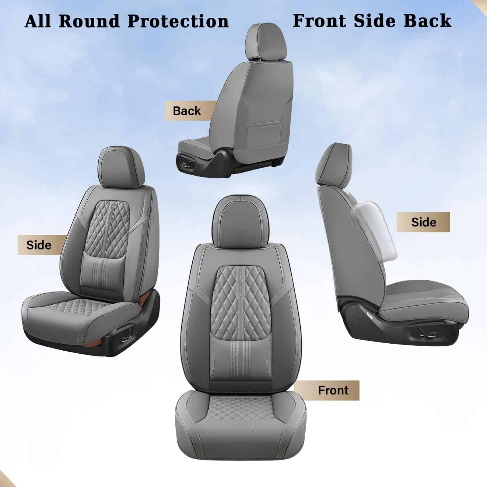Juego Completo de Fundas para Asientos de -Gris - Imagen 8