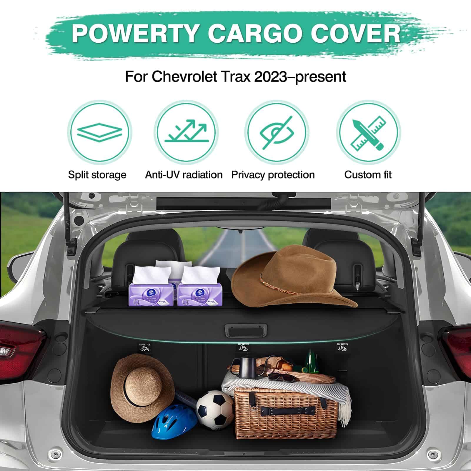 Cubierta de carga Powerty para 2024 2025 Chevrolet Chevy - Imagen 3