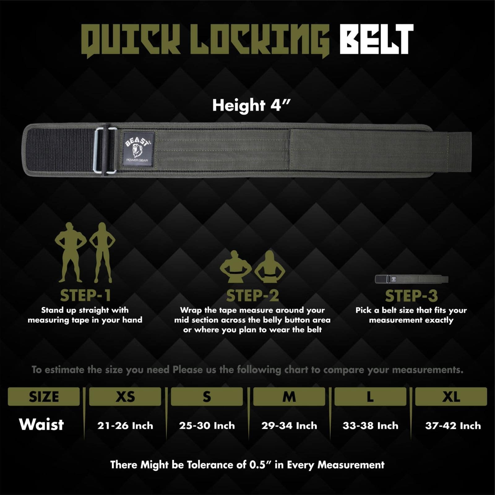 Cinturón de levantamiento de pesas auto bloqueo para - Imagen 5