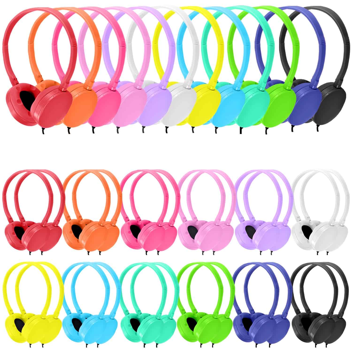 XOSDA Audífonos para Niños a Granel Paquete de 100 para