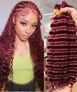 Cabello para Trenzas Boho 100g Onda Profunda Cabello Humano