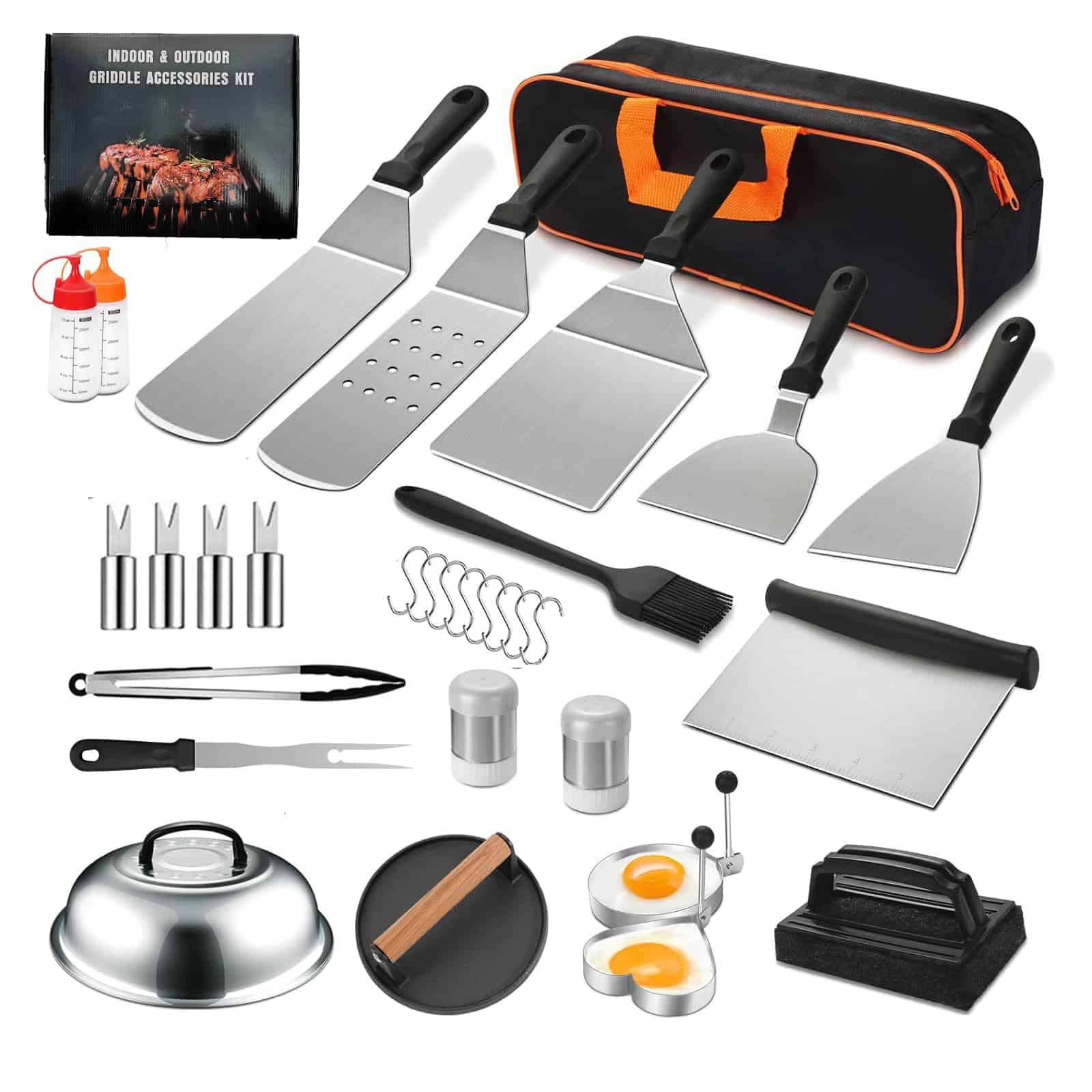 rincentd Kit de Accesorios para Parrilla, 32 PCS de Acero
