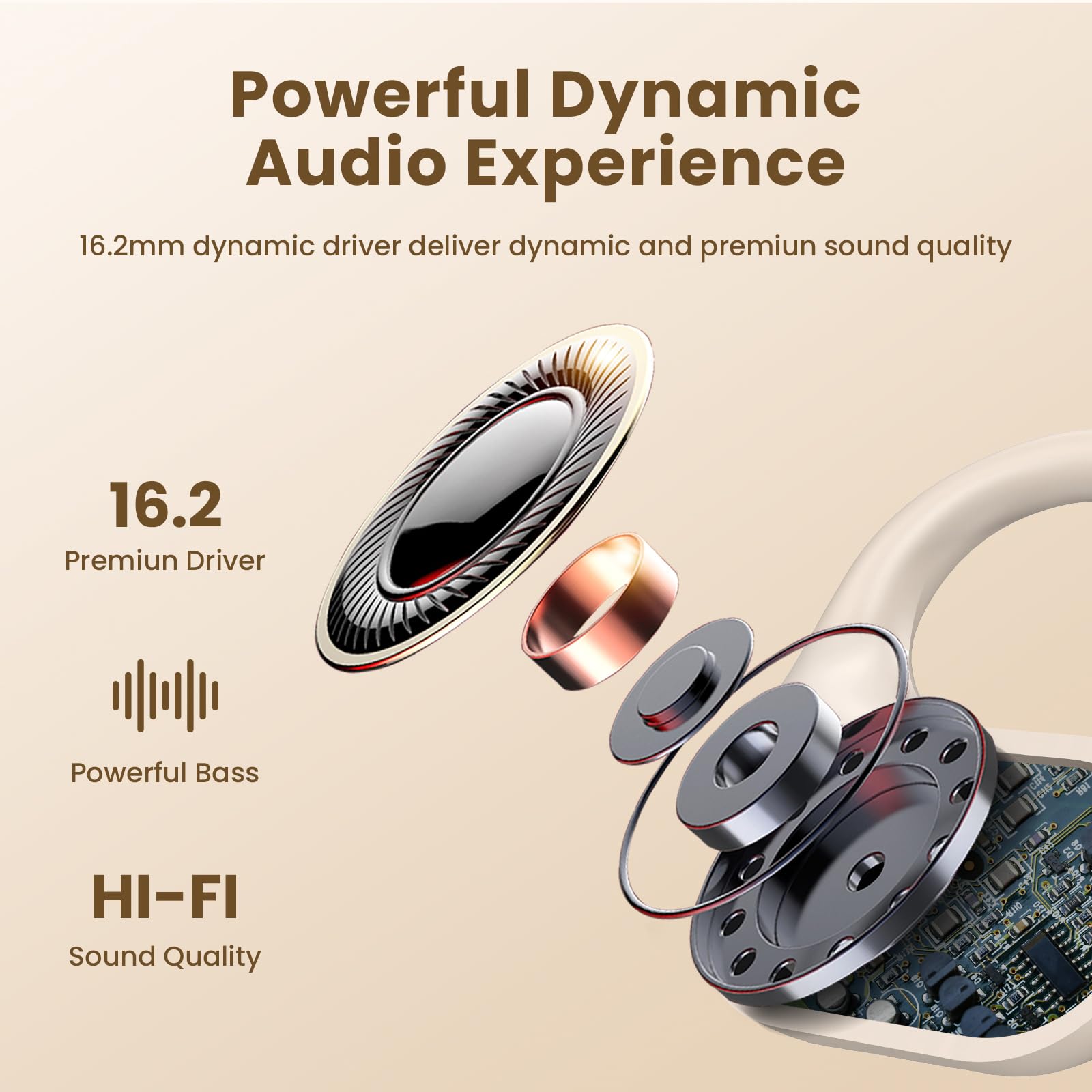 WOINNMM Auriculares de oído abierto, auriculares Bluetooth - Imagen 4