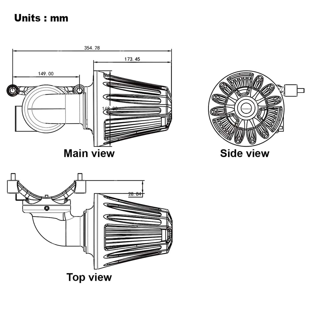 Filtro limpiador de aire para harley sportster street road - Imagen 7
