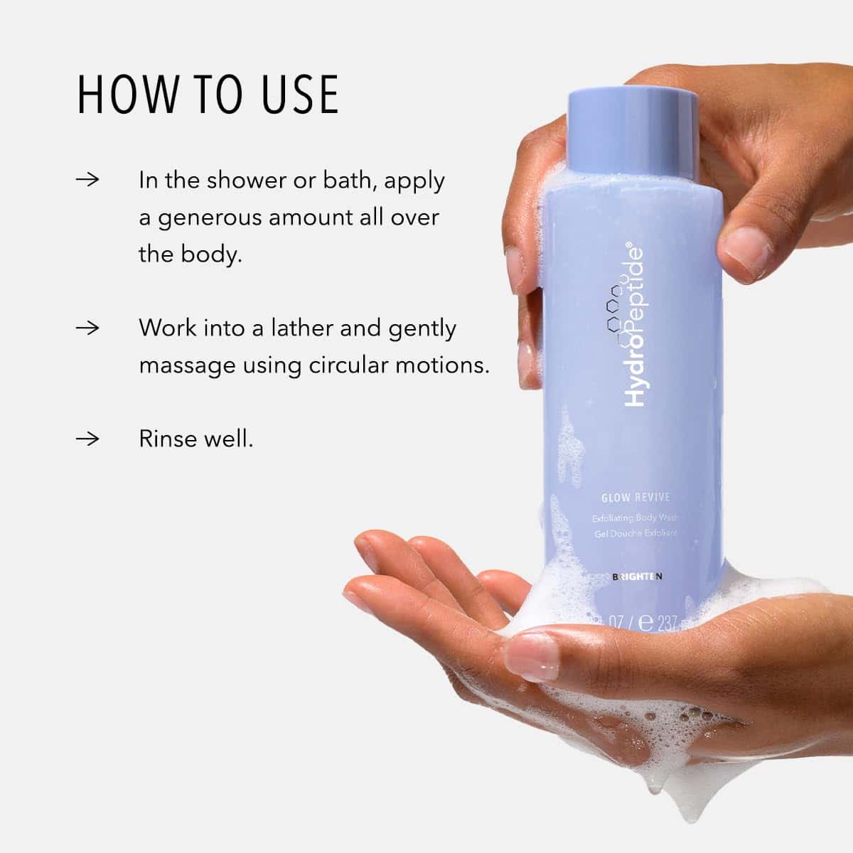 Gel de Baño Exfoliante con Péptidos HydroPeptide Glow - Imagen 5