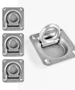 Conjunto de 4 Anillos de Amarre encastrados D-Ring,