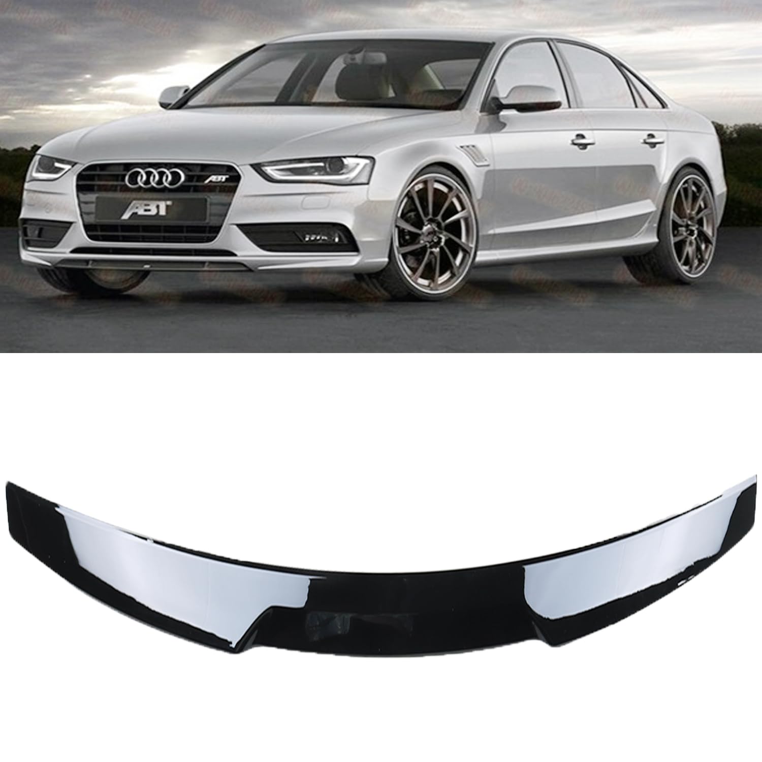 Ala de maletero alerón trasero compatible con Audi A4 B8.5 - Imagen 4