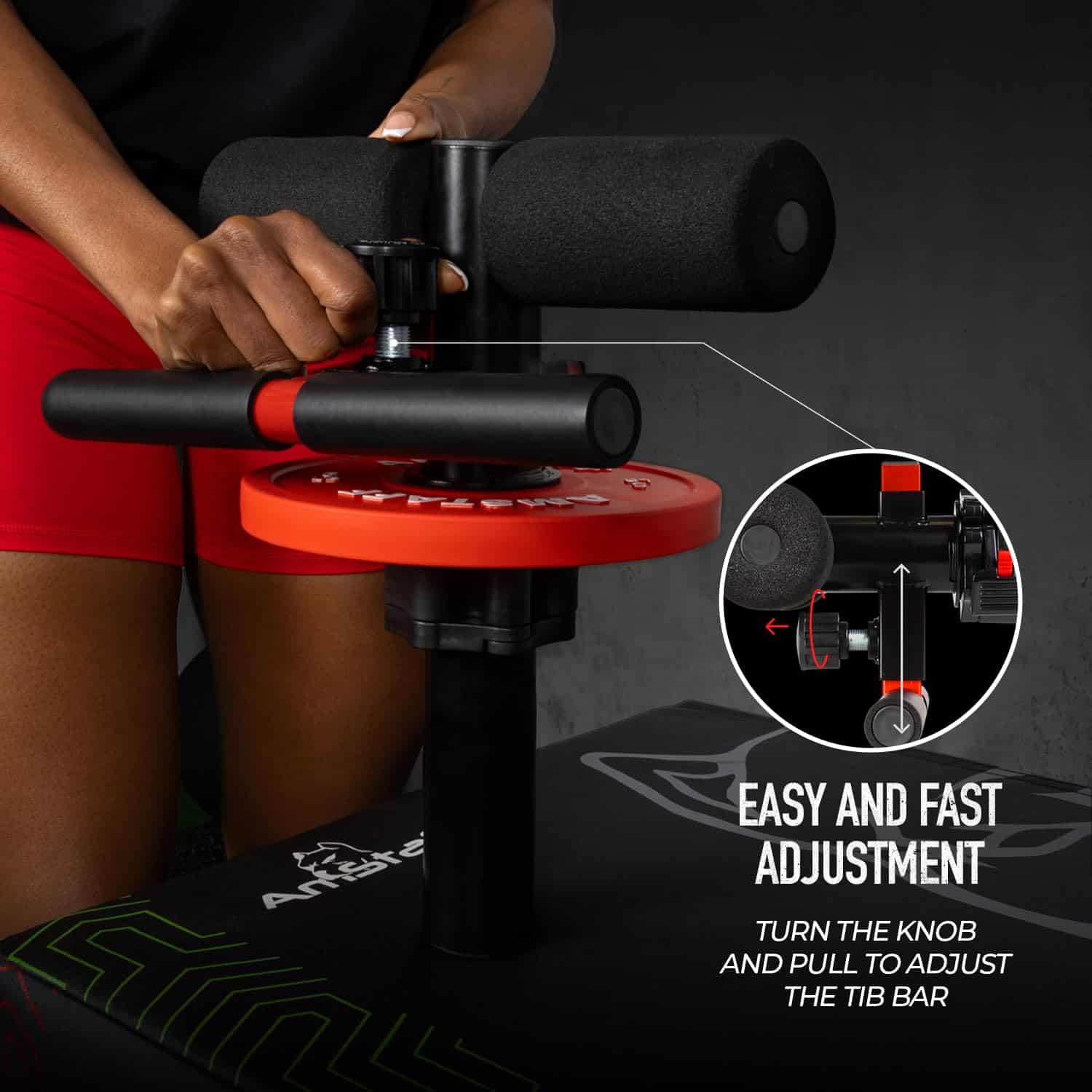 Barra Ajustable para Tibiales Amstaff Fitness - Entrenador - Imagen 4