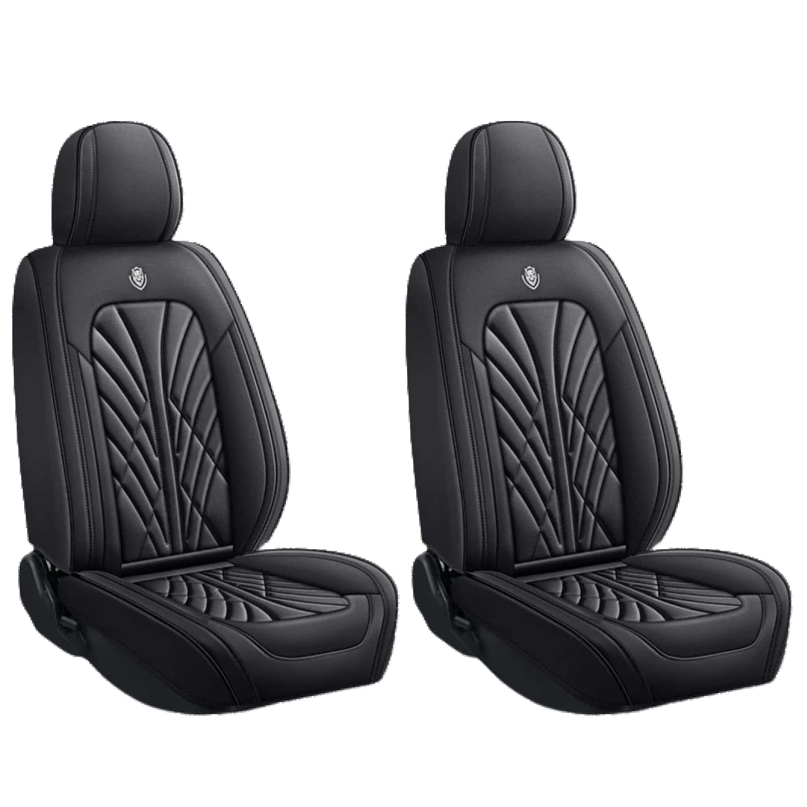 Cubiertas de Asiento de Coche de Cuero Nappa -Negro - Imagen 3