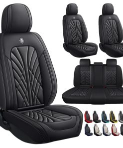 Cubiertas de Asiento de Coche de Cuero Nappa -Negro