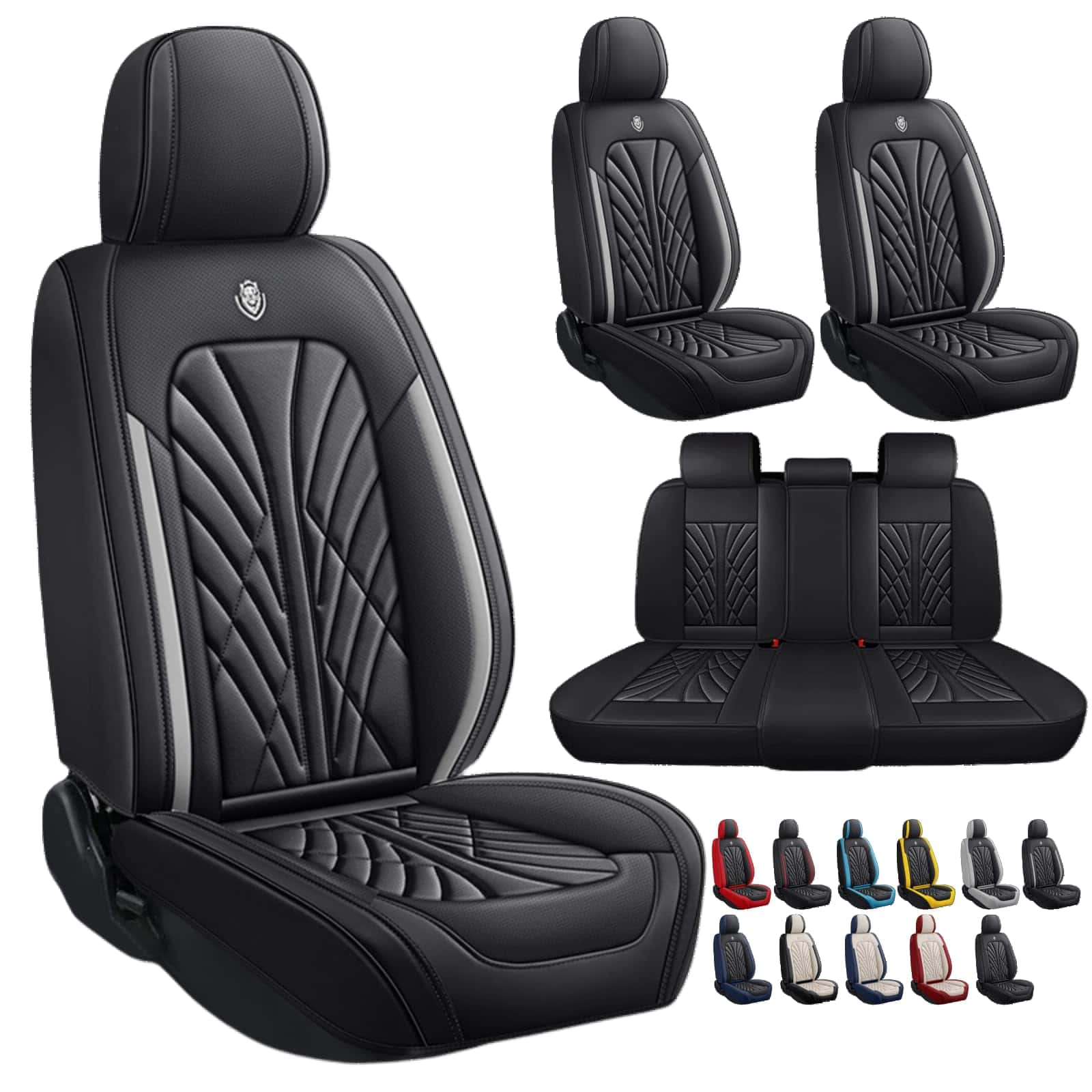 Funda de asiento de coche de cuero Nappa transpirable ANKIV