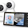 Monitor de Bebé HD HelloBaby 720P 5.5" con 2 Cámaras y