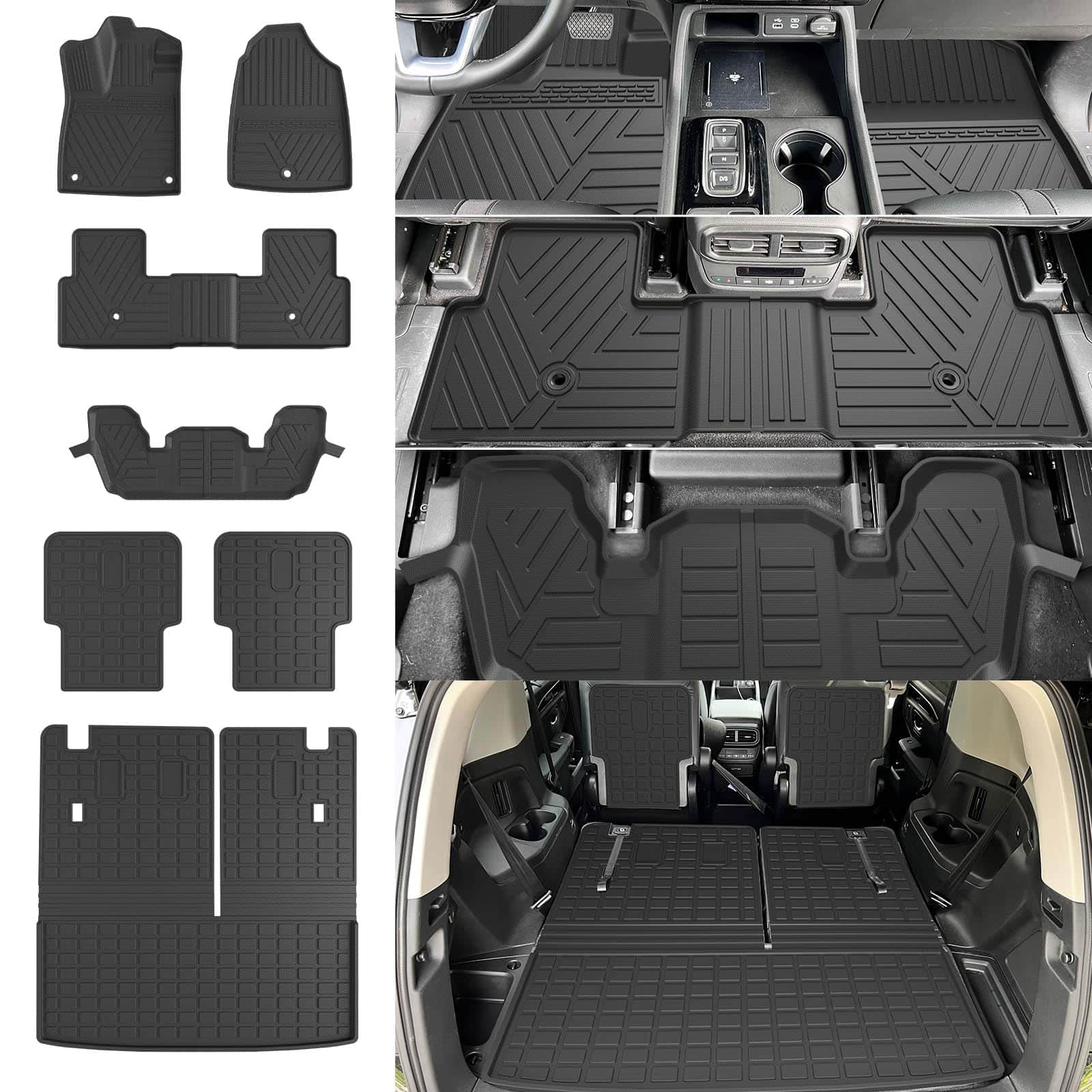 Tapete de respaldo xipoqix compatible con Honda Pilot 23-25
