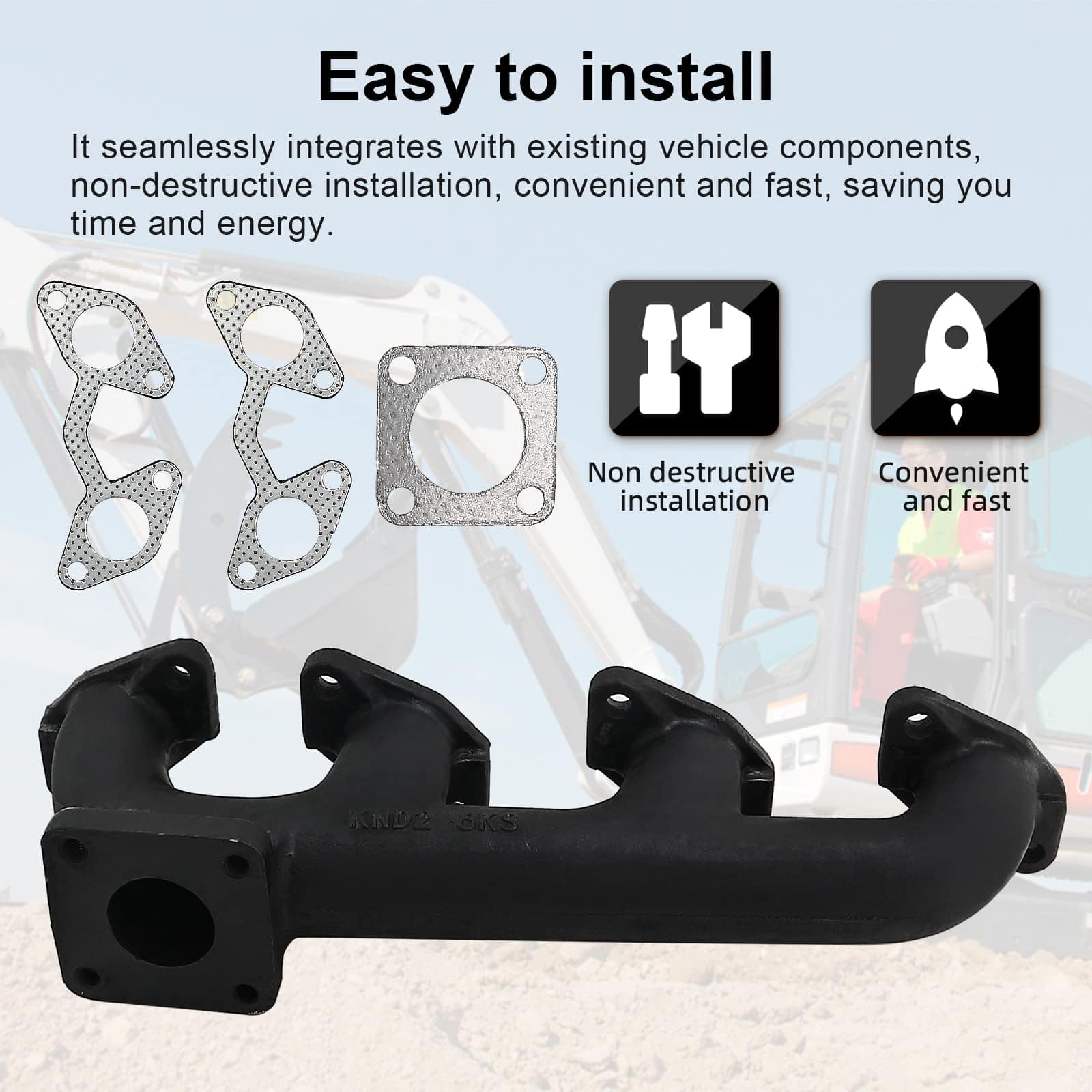 Kit de Colector de Escape de Repuesto Compatible con Bobcat - Imagen 5