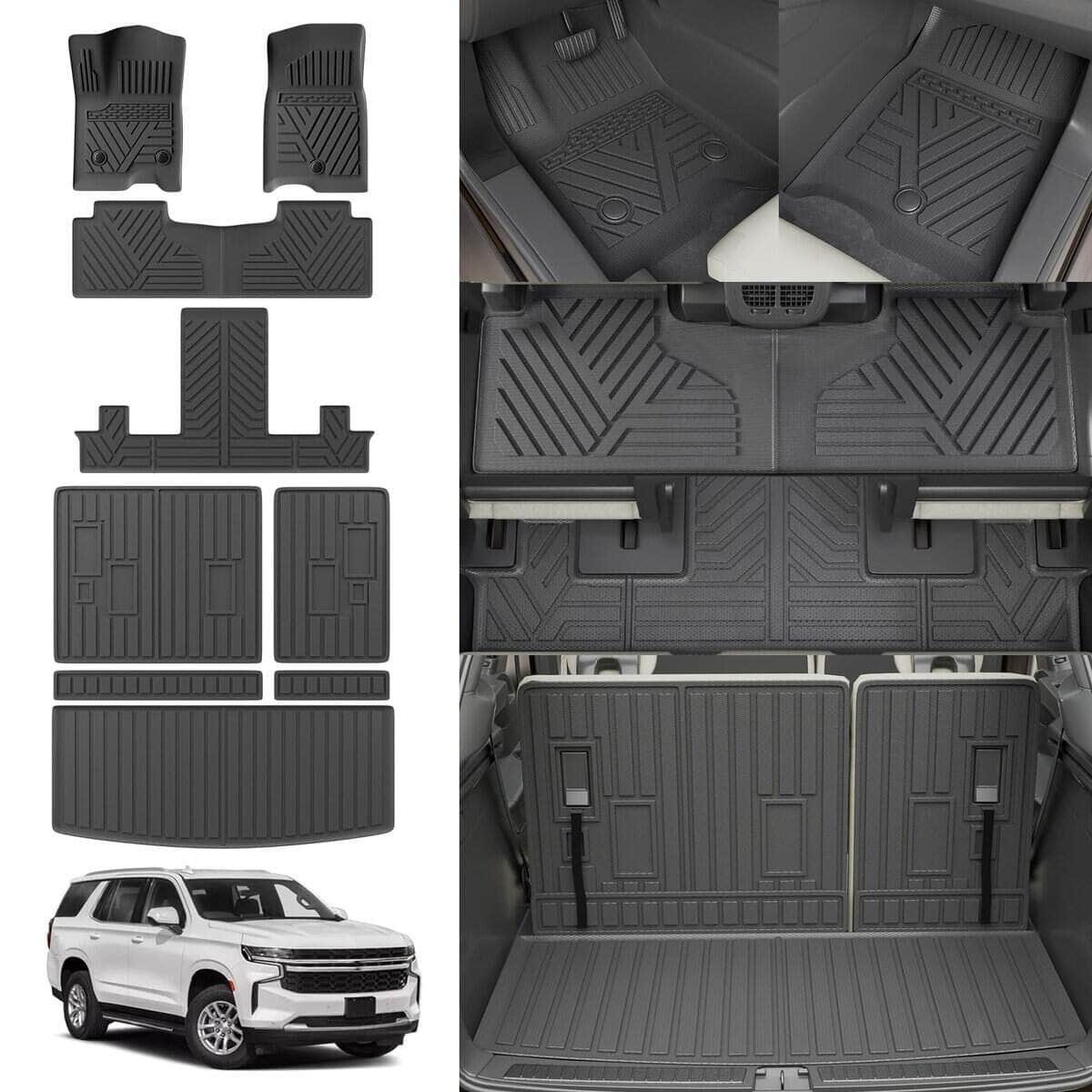 Tapetes del Piso Compatible con 2022-2025 Chevrolet Tahoe