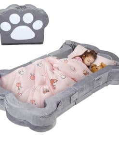 Cama portátil para niños Mmucco, Cama de -Gris