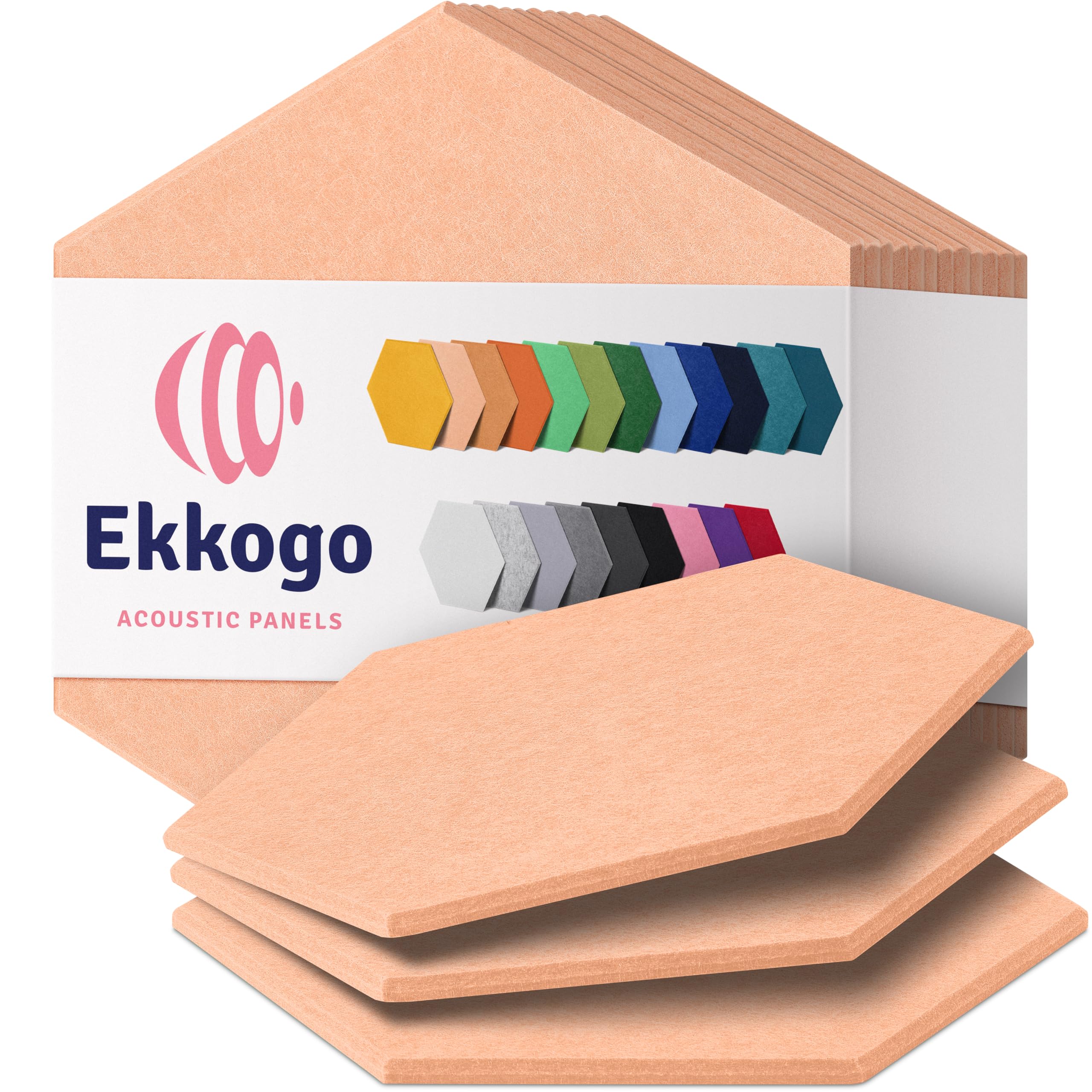 Paneles Acústicos Ekkogo 12-Pack Paneles Insonorizantes de