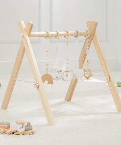 Gimnasio de madera para bebé Comfy Cubs - Acabado natural