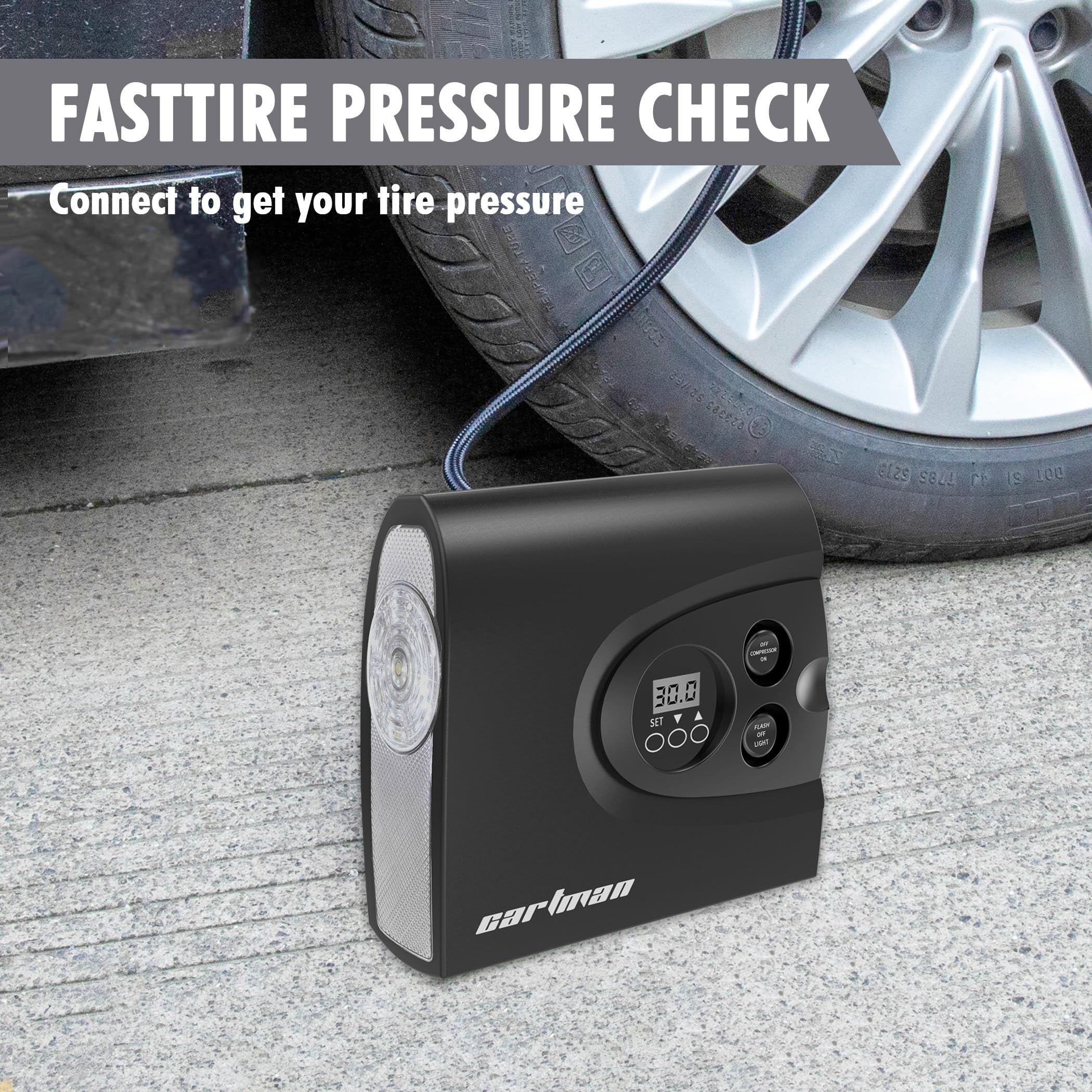 Inflador de neumáticos portátil CARTMAN para llantas de - Imagen 3