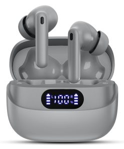 TUMJUN Auriculares inalámbricos, 42H Tiempo de -Gris