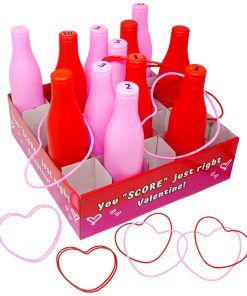 Juego de Anillos para Botellas de San Valentín para Niños,