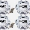 4pcs de Tapacubos Plateados para Centro de Llanta Moto
